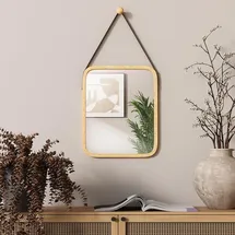 Vicco Spiegel Mirno, Bambus, 34 x 41.5 cm mit verstellbarem Gurt,