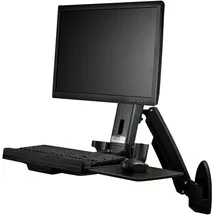 Startech StarTech.com Wandmontage Sitz-/ Steh Workstation - 1 Monitor bis zu 24", 8 kg, Monitor Halterung, Schwarz, 61 cm