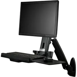 Startech StarTech.com Wandmontage Sitz-/ Steh Workstation - 1 Monitor bis zu 24", 8 kg, Monitor Halterung, Schwarz, 61 cm