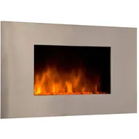 Chemin'Arte Wandkamin Pure Inox Silber