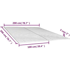 vidaXL Bettlattenrost Ersatz mit 48 Latten 2 Stk. 100 x 200 cm
