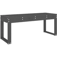 VidaXL Gartenbank Grau 110x38x45 cm Massivholz Kiefer