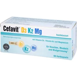 Cefak Cefavit D3 K2 Mg 7.000 I.E. Hartkapseln 60 St.