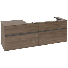 Villeroy & Boch Collaro Waschbeckenunterschrank 160 x 55 cm Arizona Oak