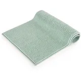 Blumtal Badematte Chenille weicher Badezimmerteppich, strapazierfähig, rutschfest, Polyester, Läufer, 40°C maschinenwaschbar blau|rosa Läufer | 60 cm x 120 cm