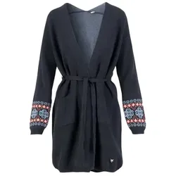 Blutsgeschwister Cardigan Nordic Wrapper - onshore blue knit XS