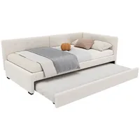 Rutaqian Daybed Daybett 90x200cm,Schlafsofa(Ohne Matratze) grau