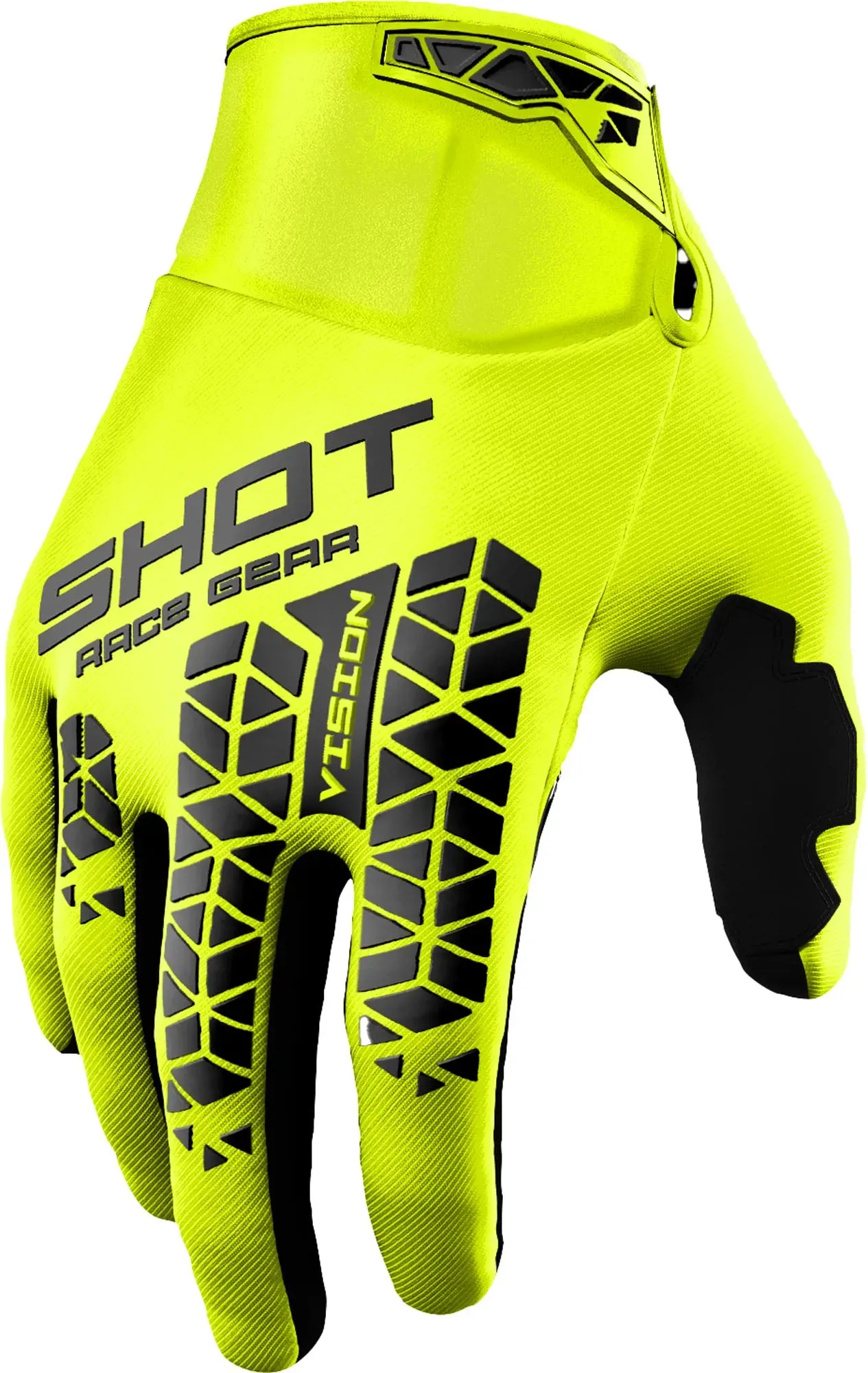 Shot Vision Tech Motocross-Handschuhe, gelb, Größe 4XL für Männer
