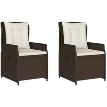 vidaXL Gartensessel 58 x 67 x 34 cm braun 2 St.