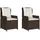vidaXL Gartensessel 58 x 67 x 34 cm braun 2 St.