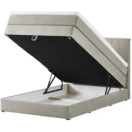 deinbett Boxspringbett HAWAII 1 ¦ grau ¦ Maße (cm): B: 121 H: 107