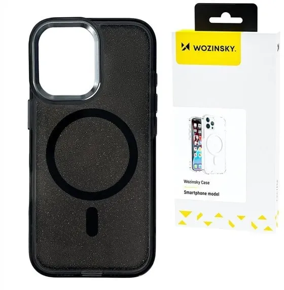Glitter Case with Mag Safe for Samsung Galaxy S24 FE - Black with Glitter