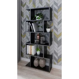 matkam Bücheregal 76,4 x 28 x 176 cm Schwarz