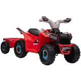 Homcom Kinder Elektro-Quad 6V Elektroauto mit Anhänger 106L x 41,5B x 48,5H cm,