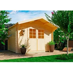 Gartenhaus »La Spezia«, Holz, BxHxT: 340 x 254 x 343 cm (Außenmaß inkl. Dachüberstand) - beige