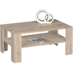 Couchtisch STOLKOM "Joker, TOPSELLER", braun (braun, san remo, san remo), H:44cm, Tische, Couchtisch Eckige Couchtische Holz-Couchtische, Klassischer Wohnzimmertisch-Beistelltisch