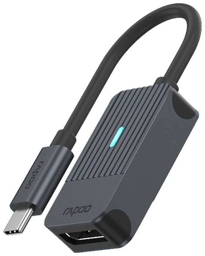 Produktbild Rapoo UCA-1005 USB-C Adapter, USB-C auf DisplayPort, Grau USB-Adapter USB-C zu DisplayPort, 15 cm grau