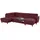Home Affaire Wohnlandschaft HOME AFFAIRE "Palmera U-Form, B: 308 cm", rot (bordeaux), B:308cm H:89cm T:212cm, 100% Polyester;Struktur (100% Polyester);Luxus-Microfaser in Lederoptik (100% Polyester), Sofas, Wohnlandschaft, optional Bettfunktion & Bettkasten, Federkern