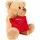 Brubaker Teddy Plüschbär mit Umschlag Rot - for You - 25 cm - Teddybär Plüschteddy Kuscheltier Schmusetier - Hellbraun