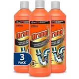 Drano Power Gel Rohrfrei Abflussreiniger Rohrreiniger Küche Bad 3er Pack 3 x 1 L