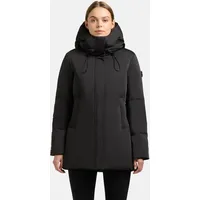 khujo Kurzmantel "Allap", Damen, Gr. L (40), schwarz, Obermaterial: 55% Baumwolle, 45% Polyester. Innenfutter: 100% Nylon.