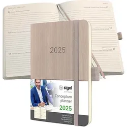 SIGEL Taschenkalender Conceptum 2025 taupe