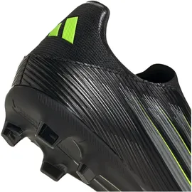 adidas F50 League Laceless FG/MG Core Black / Iron Metallic / Lucid Lemon 46