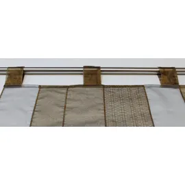 HOSSNER - ART OF HOME DECO Gardine "Zürichsee" Gr. 1, braun (braun, grau), B:120cm H:245cm, Polyester, HOSSNER - ART OF HOME DECO, Gardinen, Gardine, Schlaufenschal im besonderen Design