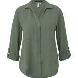 QS Langarmbluse olive S