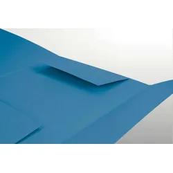 Falken 80001316 25x Einschlagmappe für DIN A4, 320g/m2 Manila-RC-Karton, mit 3 Klappen - Blau
