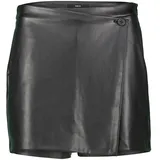 Zero Skorts in Lederoptik in Black Beauty | 38