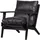 Woood Sessel Houston Leder 71 x 86 x 71 cm schwarz