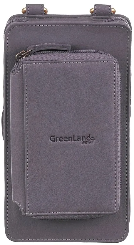 GreenLand Nature Handytasche »NATURE Soft«, mit aufgesetzter Börse und RFID-Schutz GreenLand Nature grau B/H/T: 11 cm x 20 cm x 5 cm