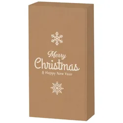Geschenkkarton 'Merry Christmas & Happy New Year' für 2 Flaschen