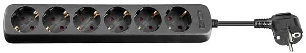 AC power strip - 5m - Schwarz