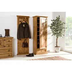 Garderobe - Wandpaneel - Landhausstil - original Mexico Möbel - Pinie antik gewachst - Massivholz