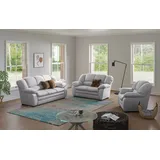 Cotta Polstergarnitur COTTA "Casino", grau (argent,), H:88cm T:92cm, FSC-zertifizierter Holzwerkstoff, Sitzmöbel-Sets, Sessel, 2-Sitzer, 2,5-Sitzer, hohe Rückenlehne