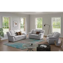 Cotta Polstergarnitur COTTA "Casino", grau (argent,), H:88cm T:92cm, FSC-zertifizierter Holzwerkstoff, Sitzmöbel-Sets, Sessel, 2-Sitzer, 2,5-Sitzer, hohe Rückenlehne