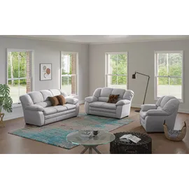 Cotta Polstergarnitur COTTA "Casino", grau (argent,), H:88cm T:92cm, FSC-zertifizierter Holzwerkstoff, Sitzmöbel-Sets, Sessel, 2-Sitzer, 2,5-Sitzer, hohe Rückenlehne