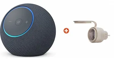 Bundle: Amazon Echo Dot Max (2025) WLAN- und Bluetooth-Lautsprecher mit Alexa Graphit + Shelly Plug & Play Outdoor Plug S Gen3 Z
