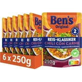 Bens-Original BEN'S ORIGINALTM Fertiggericht Chili con Carne Hackfleisch & Gemüse 6 x 250g