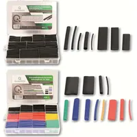 Quadrios 22CA142 Schrumpfschlauchsortiment Schwarz, Rot, Gelb, Blau, Grün Schrumpfrate:2:1 1 Set