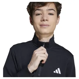adidas Essentials Half-Zip Kinder Rollkragenpullover, schwarz - 128