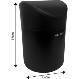 Kinghoff Stahl-Mini-Abfalleimer Kinghoff Kh-1813 Für Den Tisch - Schwarz