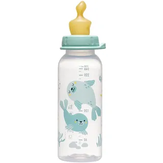 nip Standardflasche PP mit Trinksauger Anatomisch Latex, ab 6 Monate, Blau, Größe M, 250 ml, Boy