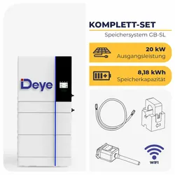 Deye GB-S20K-EU mit 20 kW und 8,18 kWh Speicher (2x GB-LM4.0)