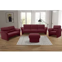 2-Sitzer DOMO COLLECTION "Pina elegant und zeitlos, schmale Armlehnen, kompakte Stellmaße", rot (dunkelrot), B:159cm H:95cm T:88cm, 100% Polyester, Sofas, mit Federkern für hohen Sitzkomfort, Breite 159cm