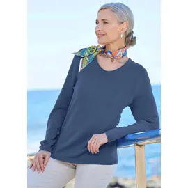 GOLDNER Rundhalspullover Blau 44