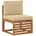 Sofagarnitur 5-tlg Natur/Beige Massivholz Akazie