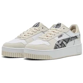 Puma Carina Street Snake Chic Plateau Sneaker Damen 01 white/black/alpine snow 38